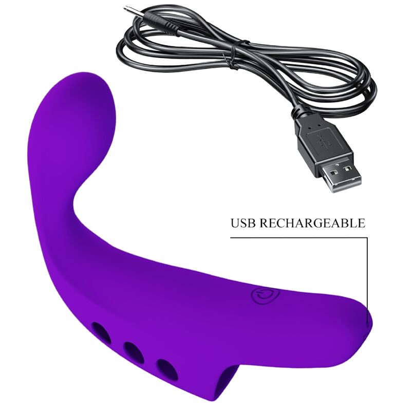 PRETTY LOVE - VIBRATEUR DE DOIGT RECHARGEABLE VIOLET GORGON