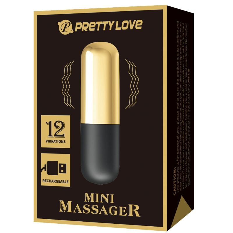 PRETTY LOVE - VIBRADOR BALA RECARGABLE DORADO