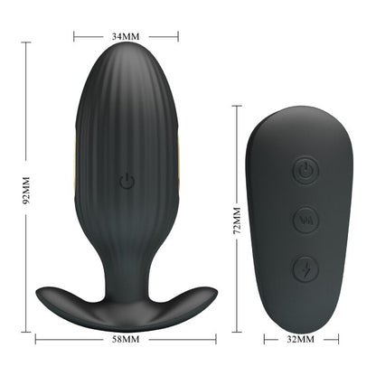 PRETTY LOVE - KELLY PLUG VIBRATEUR ANAL RECHARGEABLE NOIR