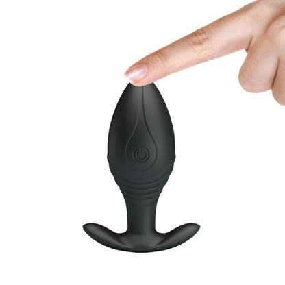 PRETTY LOVE - VIBRATEUR RECHARGEABLE PLUG ANAL REGINA NOIR