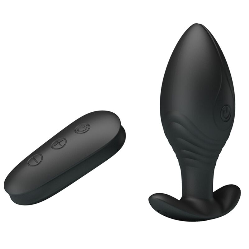 PRETTY LOVE - VIBRATEUR RECHARGEABLE PLUG ANAL REGINA NOIR