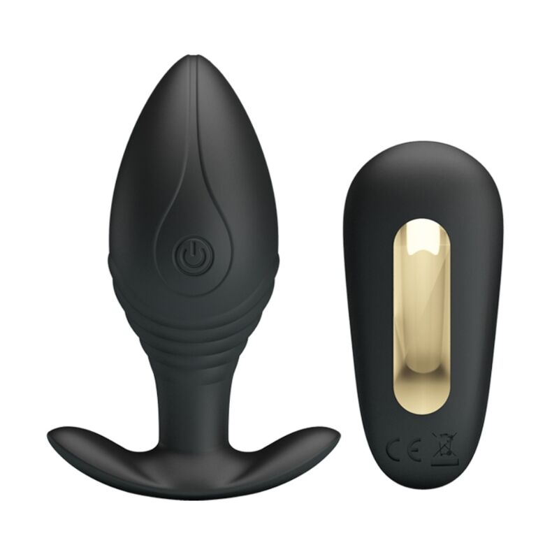 PRETTY LOVE - VIBRATEUR RECHARGEABLE PLUG ANAL REGINA NOIR