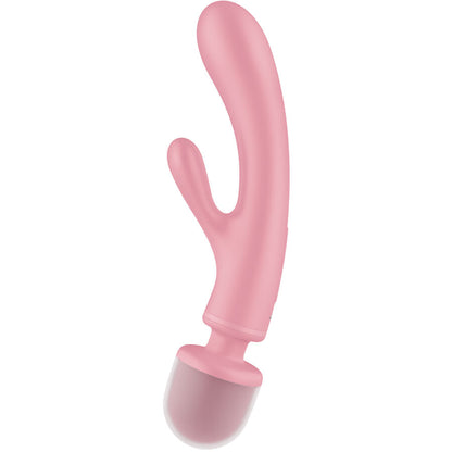 SATISFYER - TRIPLE LOVER RABBIT VIBRATOR MASSAGER PINK