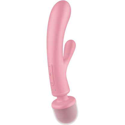 SATISFYER - TRIPLE LOVER RABBIT VIBRATOR MASSAGER PINK