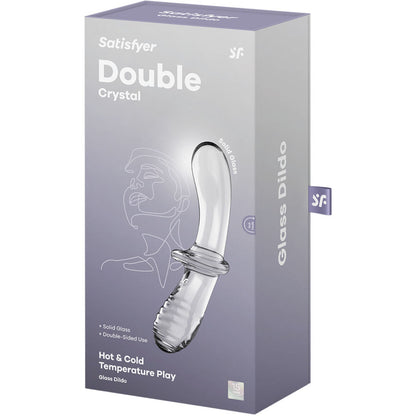 SATISFYER - DOUBLE DILDO CRISTAL TRANSPARENT