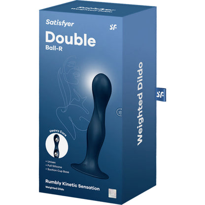 SATISFYER - DOUBLE BALL-R GODE SILICONE GRENAT