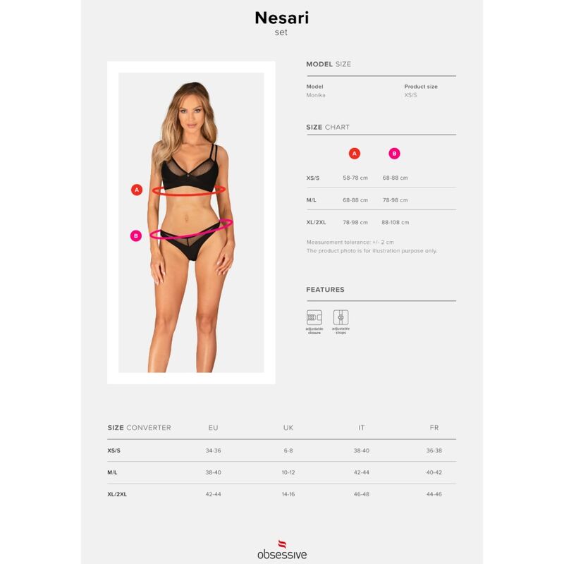 OBSESSIVE - NESARI SET TWO PIECES XS/S