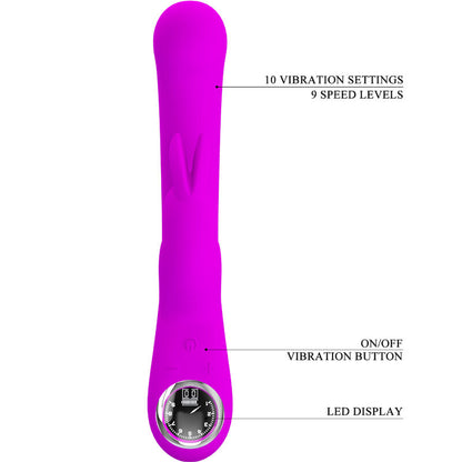 PRETTY LOVE - VIBRADOR CONEJO LAMAR Y PUNTO G VIOLETA