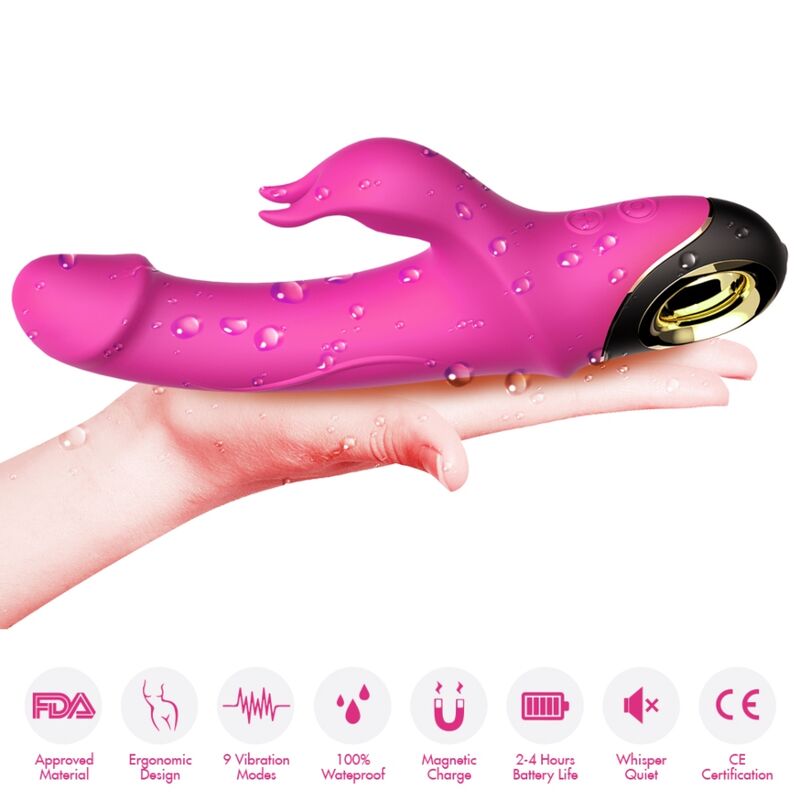 ARMONY - METEROR DILDO VIBRATEUR RABBIT ROTATOR FUCHSIA