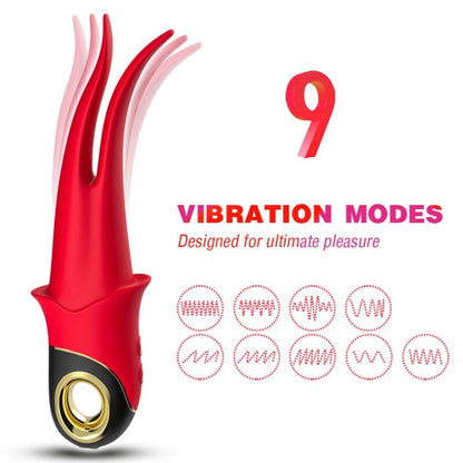 ARMONY - VIBRATEUR DOUBLE TÊTE SHADOW ROUGE TEASING