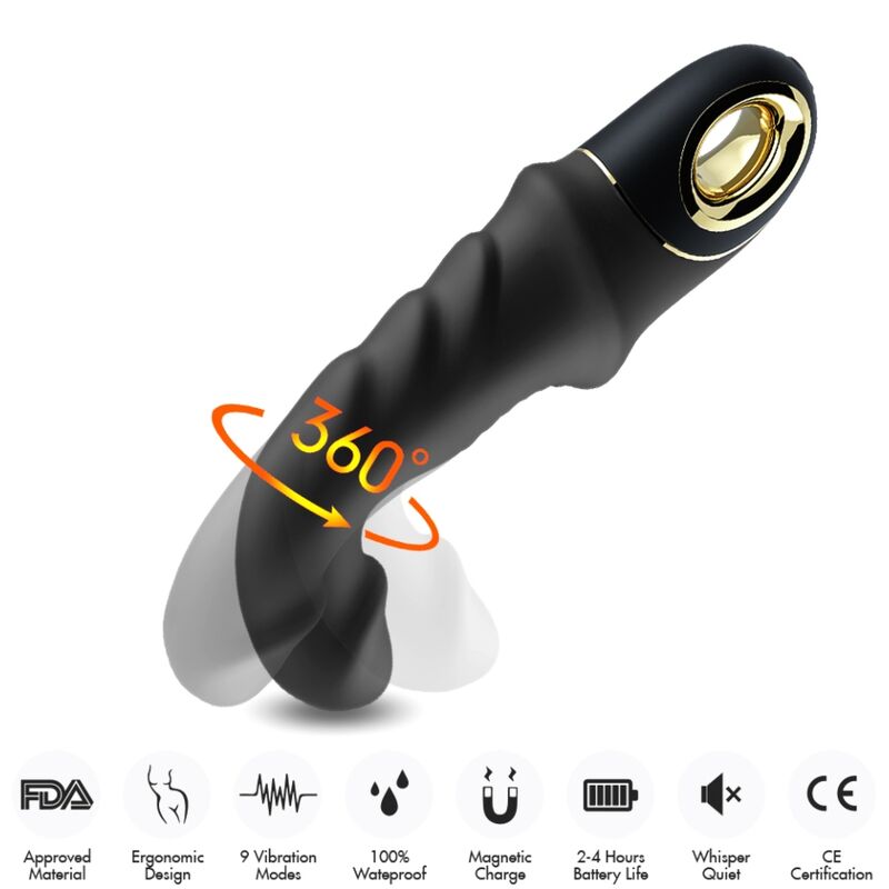 ARMONY - JOYBLADE DILDO VIBRATOR ROTATOR BLACK