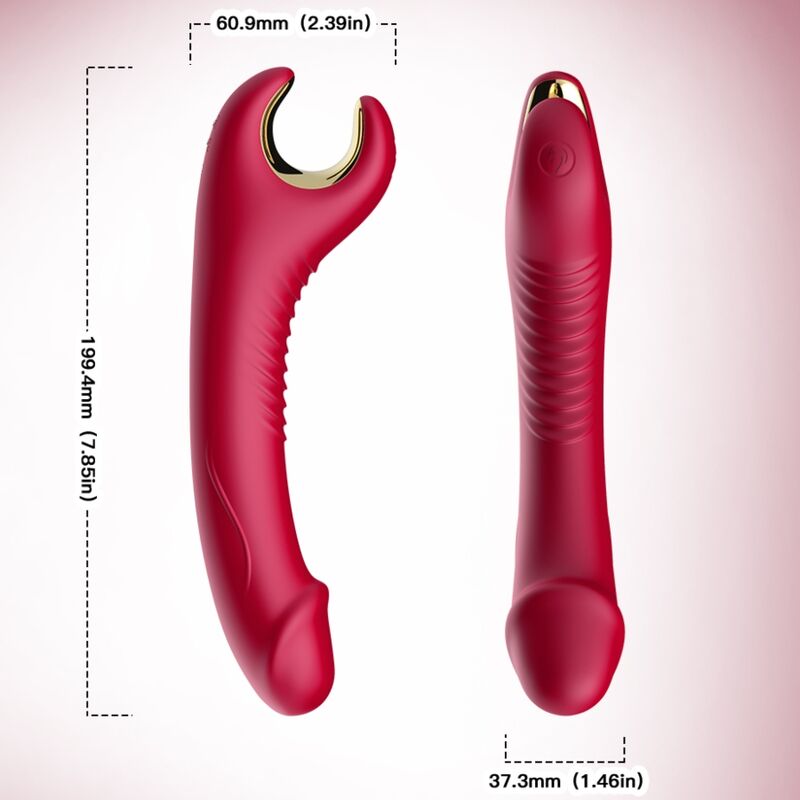 ARMONY - PRINCE DILDO VIBRATOR & ROTATOR RED