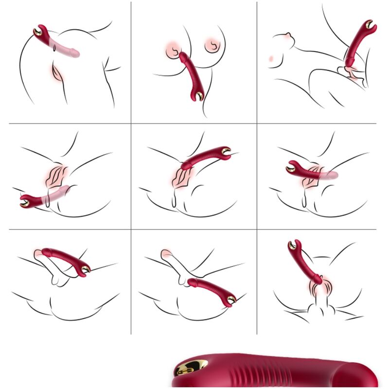 ARMONY - PRINCE DILDO VIBRATOR & ROTATOR RED