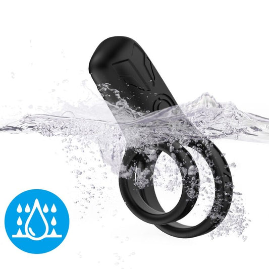 ARMONY - BLACK DOUBLE VIBRATING RING