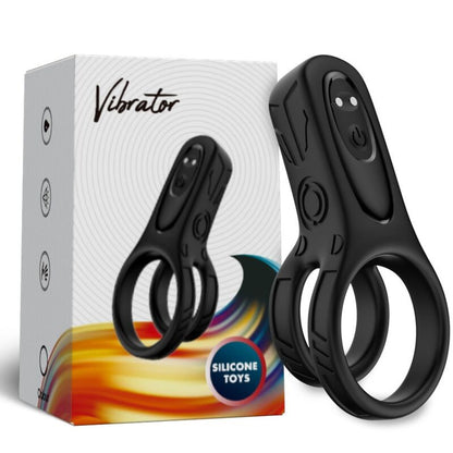 ARMONY - VIBRADOR DOBLE ANILLO NEGRO