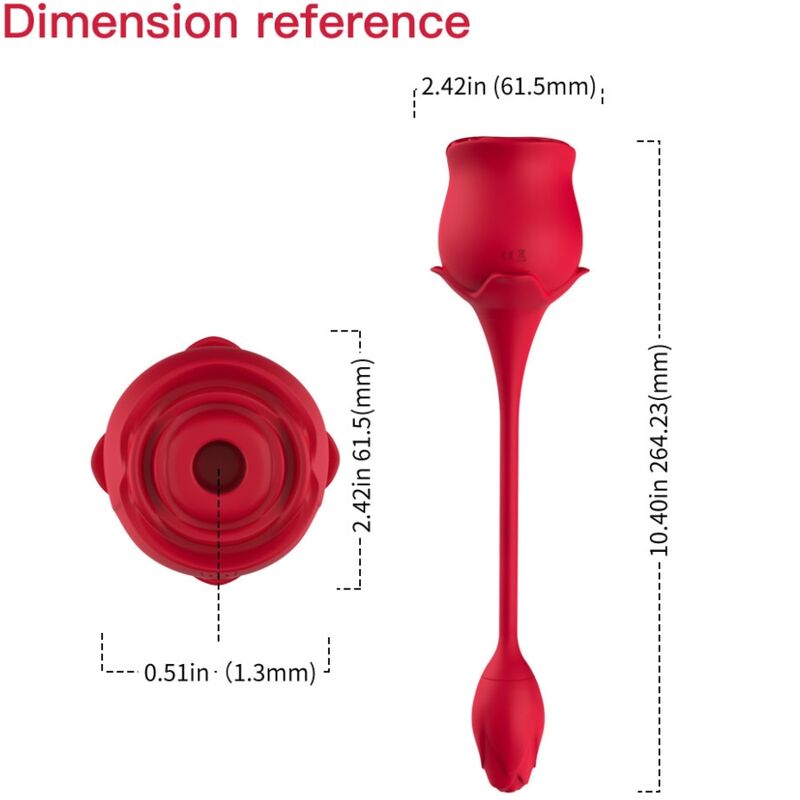 ARMONY - ROSE LÉCHANT VIBRANT DE CLIT &amp; VIBRATEUR 10 MODES ROUGE