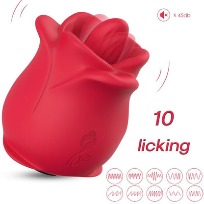 ARMONY - ROSE VIBRATEUR LÉCHEUR DE CLITO 10 MODES ROUGE