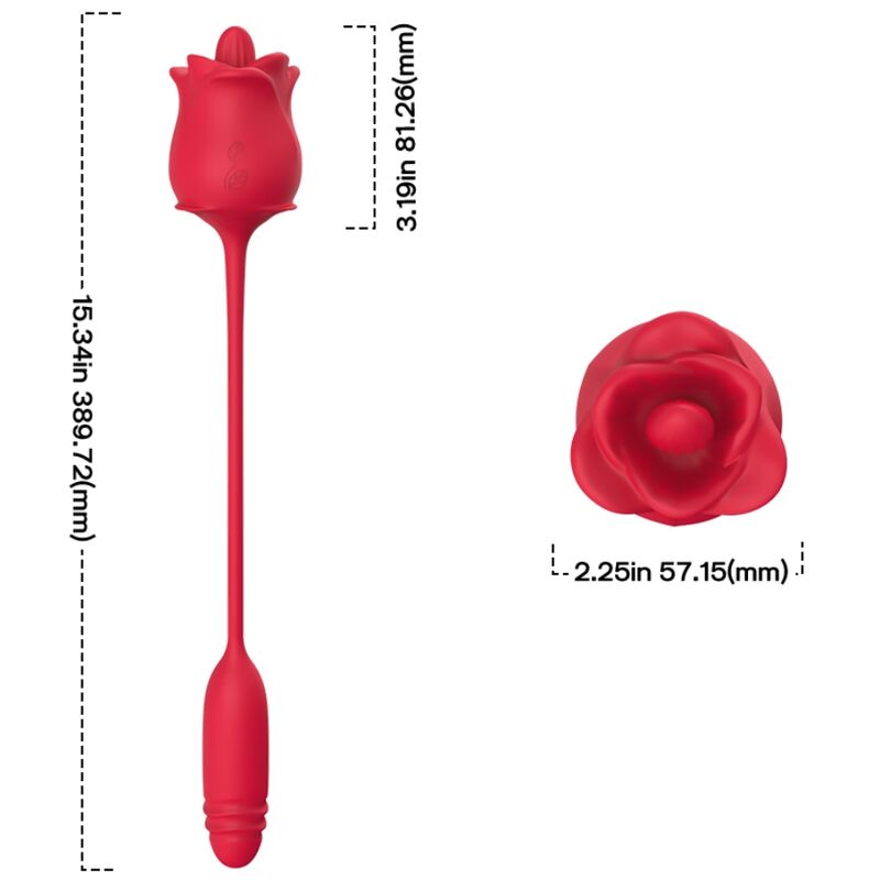 ARMONY - ROSE 3 EN 1, STIMULATEUR, ASPIRATION ET UP&amp;DOWN AVEC QUEUE ROUGE