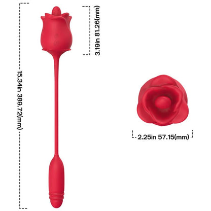 ARMONY - ROSE 3 EN 1, STIMULATEUR, ASPIRATION ET UP&amp;DOWN AVEC QUEUE ROUGE