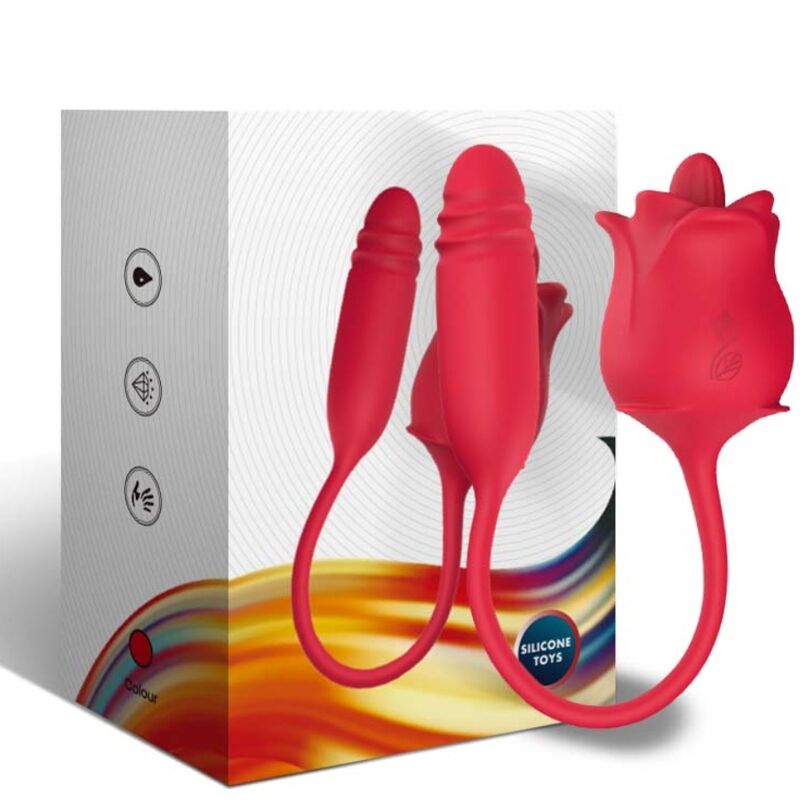 ARMONY - ROSE 3 EN 1, STIMULATEUR, ASPIRATION ET UP&amp;DOWN AVEC QUEUE ROUGE