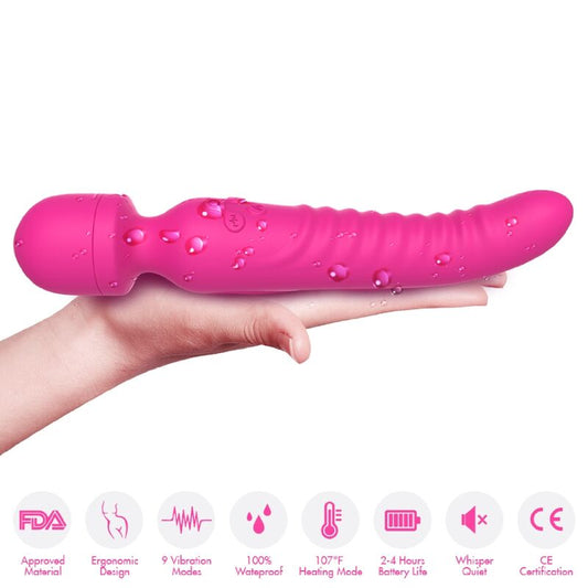 ARMONY - MASSEUR ET VIBRATEUR À EFFET CHALEUREUX MISSION FUCHSIA
