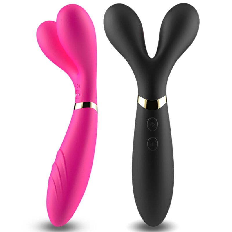 ARMONY - MASSEUR ET VIBRATEUR Y-WAND DOUBLE TÊTE NOIR