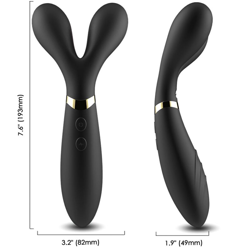 ARMONY - MASSEUR ET VIBRATEUR Y-WAND DOUBLE TÊTE NOIR