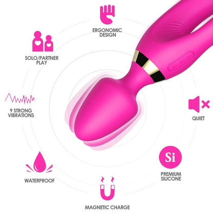 ARMONY - MASSEUR &amp; VIBRATEUR RABBIT FUCHSIA