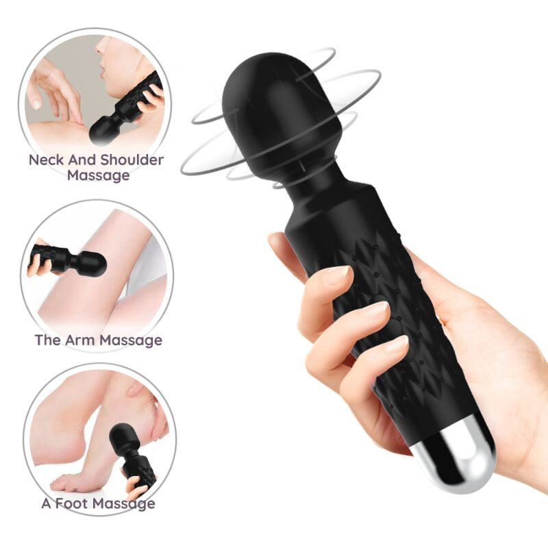 ARMONY - POSTMAN MASSAGER & VIBRATOR SUPER FLEXIBLE HEAD BLACK