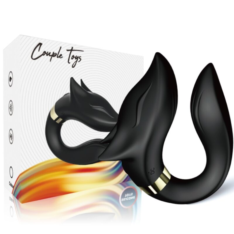 ARMONY - VIBRATEUR FOX POUR COUPLES TÉLÉCOMMANDE NOIR