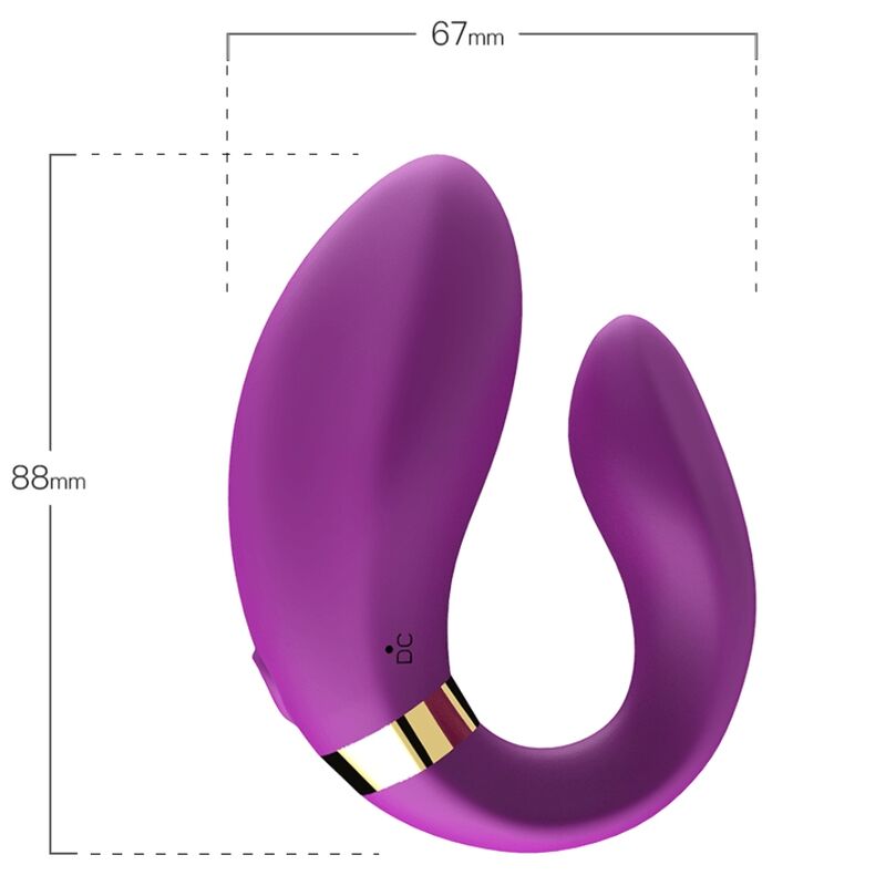 ARMONY - VIBRADOR CRESCENT PARA PAREJAS CONTROL REMOTO MORADO