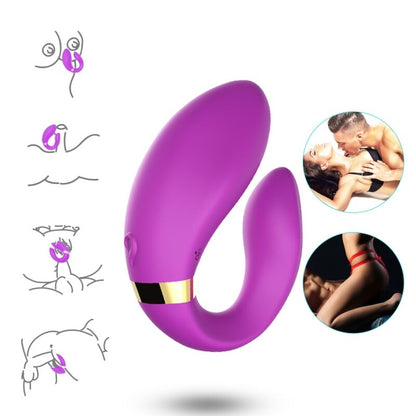 ARMONY - VIBRADOR CRESCENT PARA PAREJAS CONTROL REMOTO MORADO