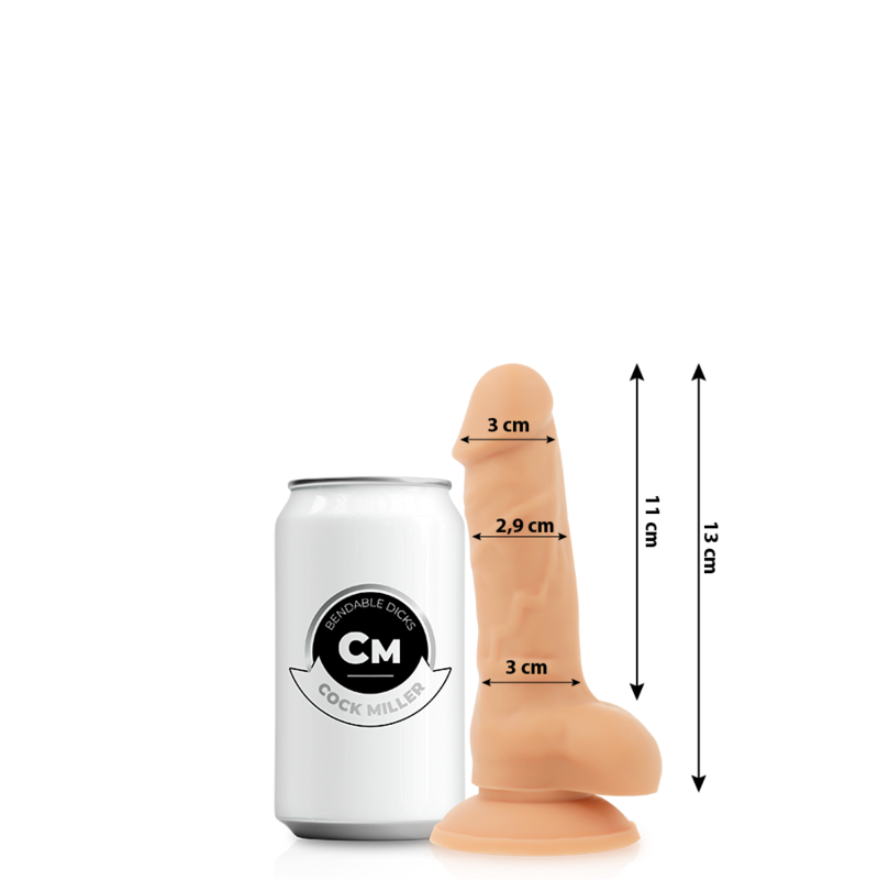 COCK MILLER - COCKSIL ARTICULABLE EN SILICONE DENSITÉ 13 CM