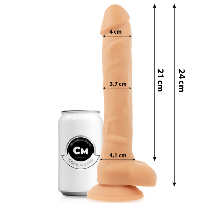 COCK MILLER - COCKSIL ARTICULABLE EN SILICONE DENSITÉ 24 CM