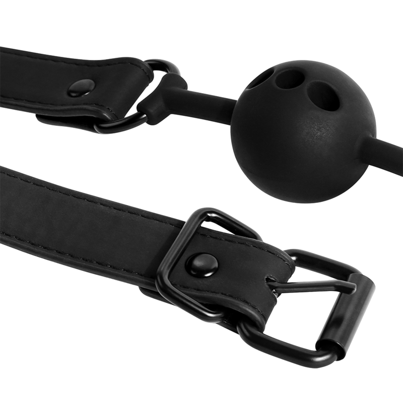 BONDAGE SOUMIS FÉTICHISME - BÂILLON À BOULE EN SILICONE RESPIRANT