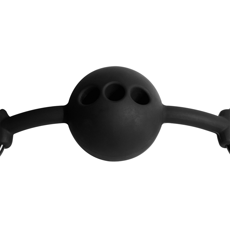 BONDAGE SOUMIS FÉTICHISME - BÂILLON À BOULE EN SILICONE RESPIRANT