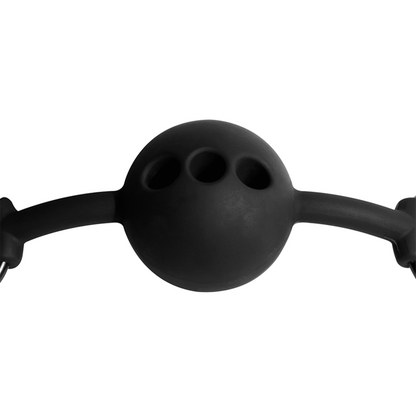 BONDAGE SOUMIS FÉTICHISME - BÂILLON À BOULE EN SILICONE RESPIRANT