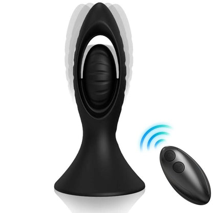 ARMONY - VIBRATOR & ANAL PLUG SILICONE BLACK