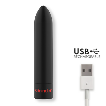 ONINDER - BERLIN BULLET VIBRATOR BLACK 9 MODES 8.5 X 2 CM - FREE APP