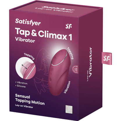 SATISFYER - TAP &amp; CLIMAX 1 VIBRATEUR À LAY-ON ROUGE