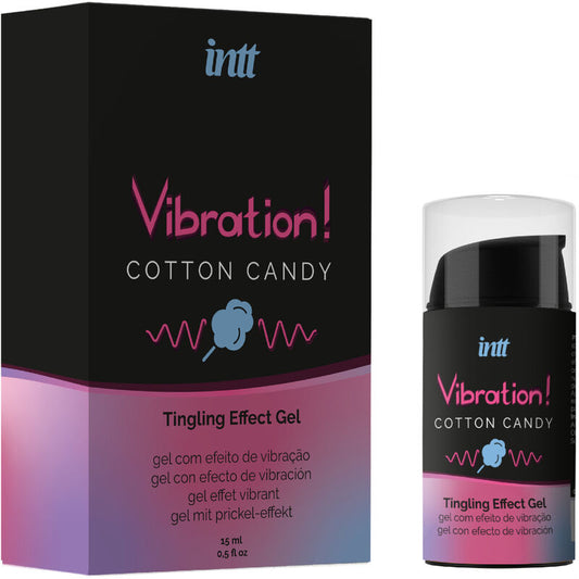 INTT - GEL EFECTO VIBRADOR UNISEX ALGODÓN DE AZÚCAR 15 ML