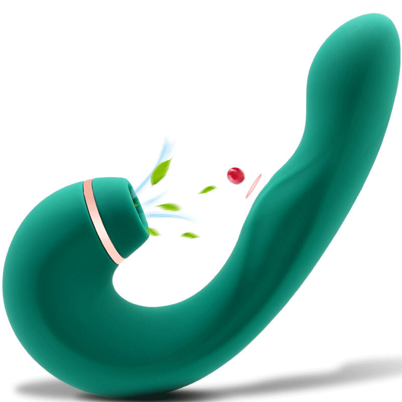 ARMONY - VIBRADOR Y SUCCIONADOR FLEXIBLE VERDE