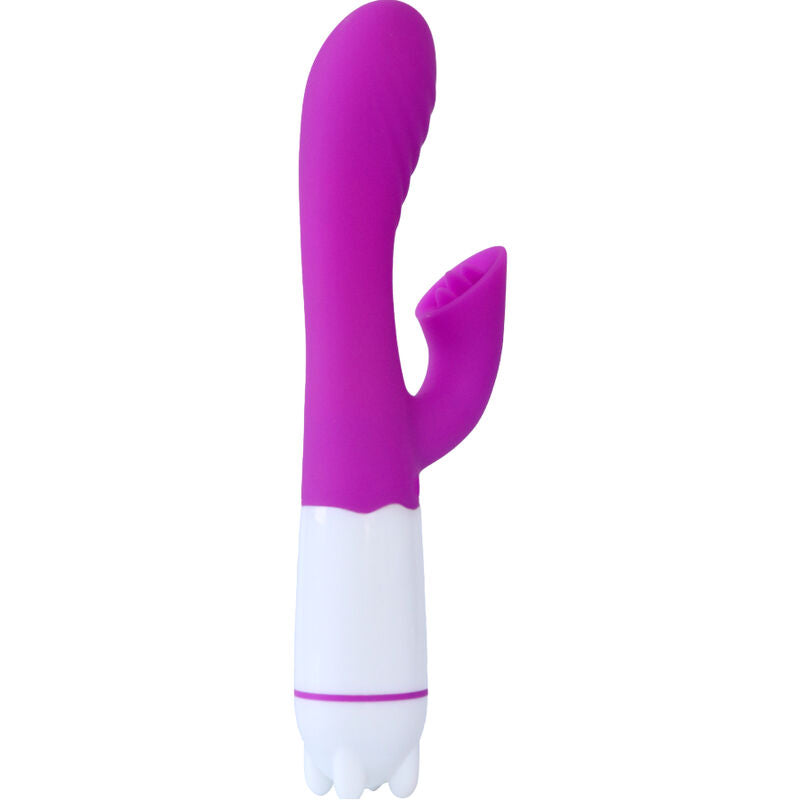 ARMONY - VIBRATEUR ET STIMULATEUR HAPPY AVEC LANGUE RECHARGEABLE (VIOLET)