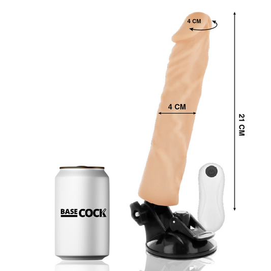 BASECOCK - VIBRATEUR RÉALISTE TÉLÉCOMMANDE NATURELLE 21 CM -O- 4 CM