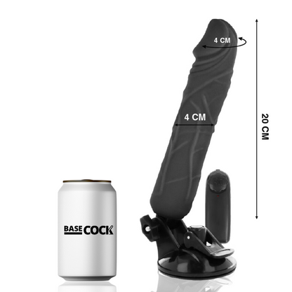 BASECOCK - VIBRATEUR RÉALISTE TÉLÉCOMMANDÉ CHAIR 20 CM -O- 4 CM