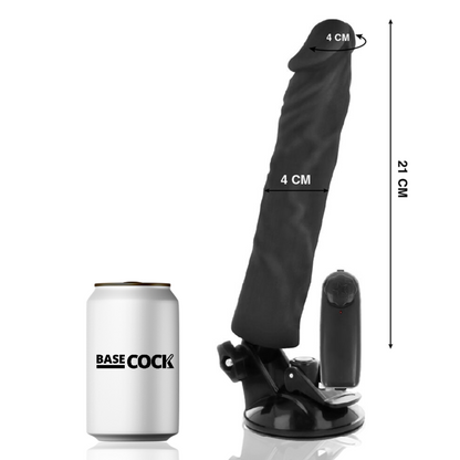 BASECOCK - VIBRATEUR RÉALISTE TÉLÉCOMMANDÉ CHAIR 21 CM -O- 4 CM