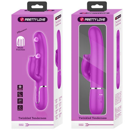 PRETTY LOVE - VIBRADOR CONEJO CON LAMIGAS FUCSIA