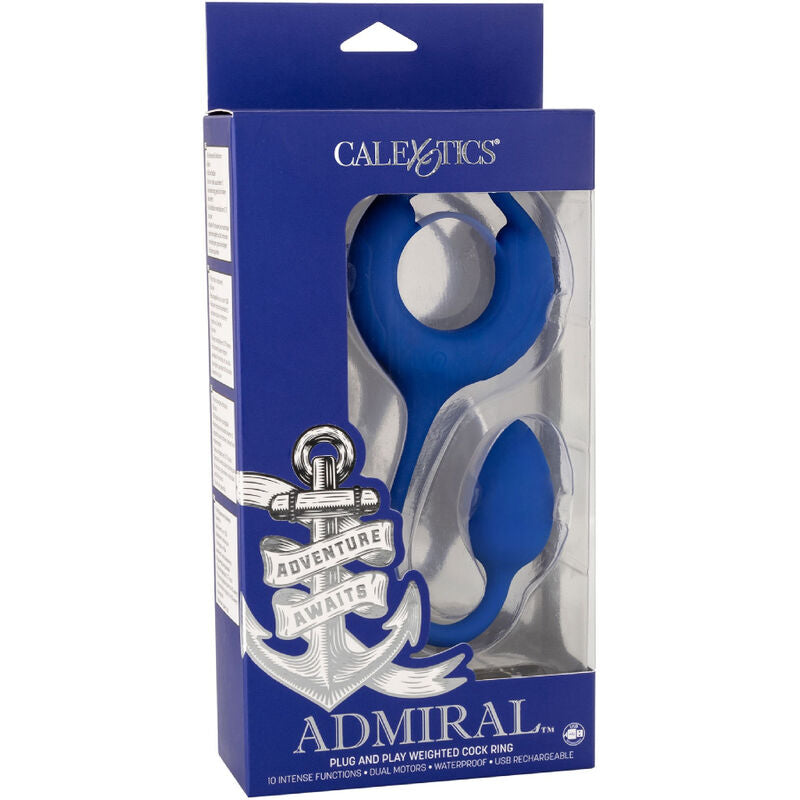 CALEXOTICS - ANILLO PARA PENE CON PESO ADMIRAL AZUL