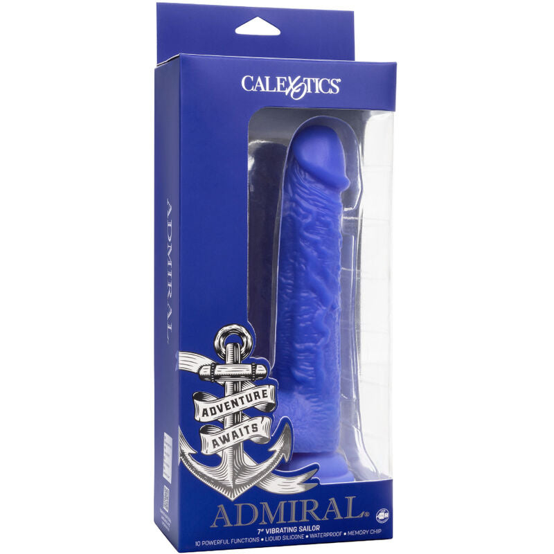 CALEXOTICS - ADMIRAL SAILOR VIBRATEUR DILDO RÉALISTE BLEU