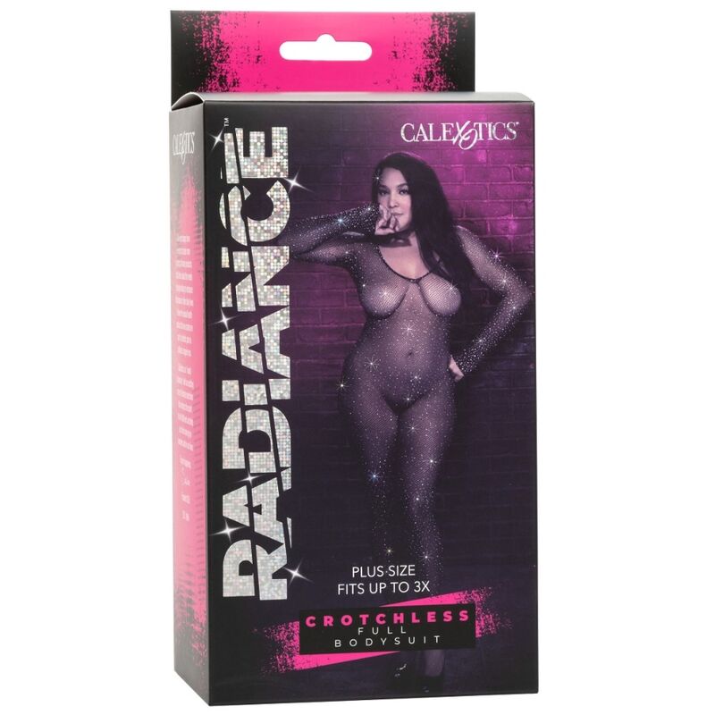 CALEXOTICS - RADIANCE CROTCHLESS FULL BODYSUIT RHINE PLUS SIZE